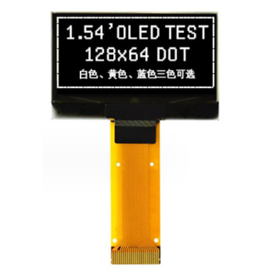 1.54 بوصة OLED SSD1309 شاشة أحادية اللون مع واجهات SPI موازية و 4 أسلاك
