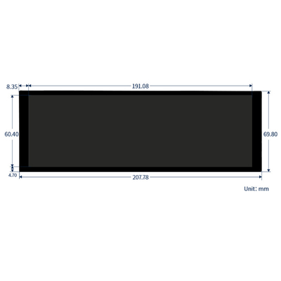 7.9 بوصة نوع شريط IPS الكفاءة لمسة شاشة TFT مع خروج HDMI ل Raspberry Pi 4 ويندوز أوس 400x1280 دقة
