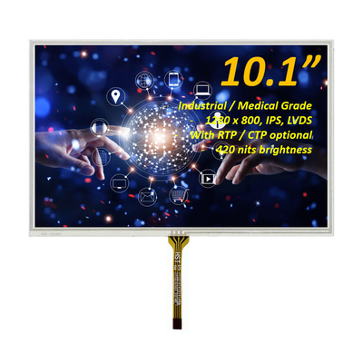 10. 1 بوصة شاشة TFT LCD 1280x800 دقة مع لوحة لمسة مقاومة
