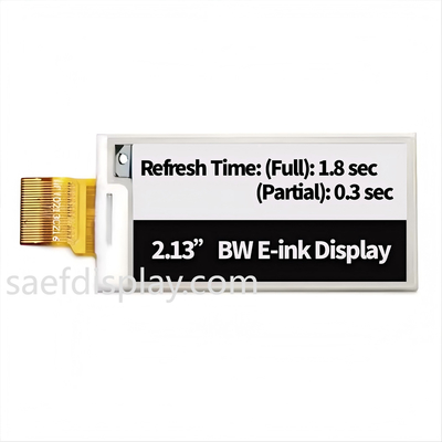 2.13" E Ink Display Module - 122×250 SPI، طاقة منخفضة للغاية، ESL الصناعية الصف الورق الإلكتروني