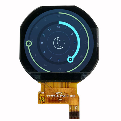 شاشة LCD دائرية صغيرة ، وحدة LCD مستديرة واجهة Spi MCU 1.22 بوصة