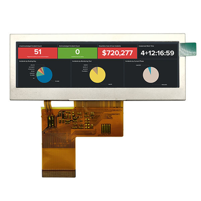 3.9 بوصة نوع شريط TFT LCD ، 40 دبوس شاشة TFT واجهة RGB 480x128