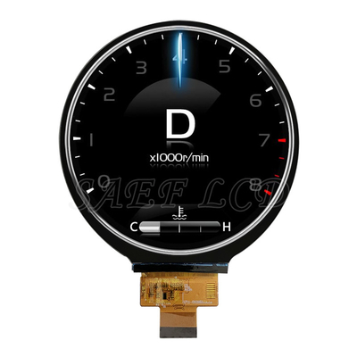 شاشة LCD TFT مستديرة 4 بوصات ، شاشة LCD دائرية ذات الدرجة السيارات مع واجهة MIPI ، 500-1000 نايت من الوضوح لوحة التحكم في السيارة