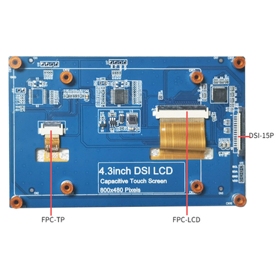 شاشة شحن كومة TFT 4.3 بوصة HDMI تعمل باللمس بالسعة شاشة TFT متوافقة مع Raspberry Pi