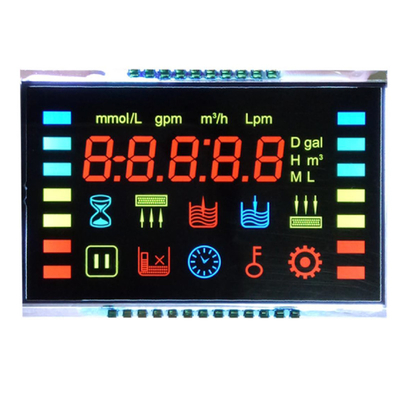 شاشة LCD شاشة قطعة مستديرة ثمانية الأطراف كوب الماء VA سبعة قطاعات شاشة LCD لدرجة الحرارة والرطوبة شاشة LCD