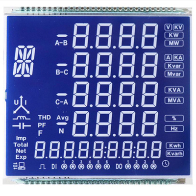 لوحة LCD STN المخصصة، وضع STN الأزرق/الخلفية الأحرف البيضاء/مظاهر الخطوط، اتصال الدبوس المعدني