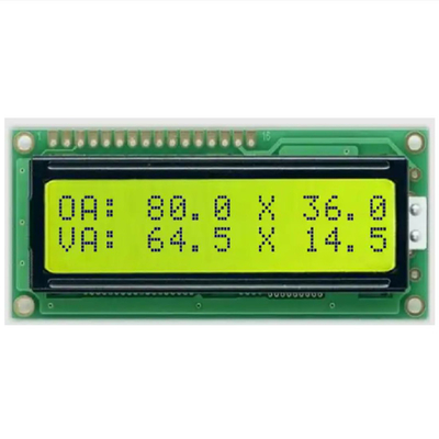 لوحة LCD مخصصة، أداة التحكم في درجة الحرارة أحادية اللون تخزين الطاقة طاقة LCD، STN شريحة LCD صفراء خضراء