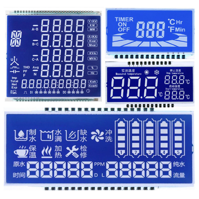 حجم مخصص شاشة LCD الرقمية VA TN HTN FSTN عرض عداد أحادي اللون مخصص 7 قطاعات