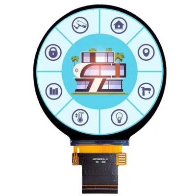 2.8 بوصة 480x480 وحدة عرض LCD TFT مستديرة مع Tst -30 °C إلى 80 °C و 40pin ST7701S SPI واجهة RGB