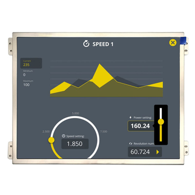 10شاشة LCD TFT صناعية 4 بوصة 1024x768 بكسل واجهة LVDS 30 دبوس