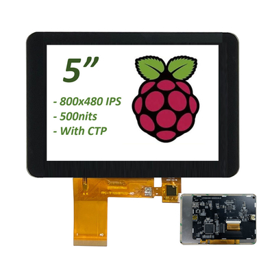 5 "راسبري باي متوافق HDMI TFT شاشة لمس 800x480 IPS