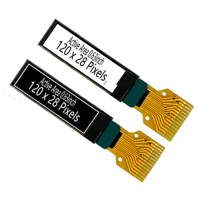 0.63 بوصة 120x28 بكسلات وحدات شاشة OLED مصفوفة سلبية أحادي اللون أبيض