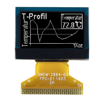 0.96 بوصة وحدة عرض OLED 128x64، وحدة عرض رسومات OEL 0.96 بوصة