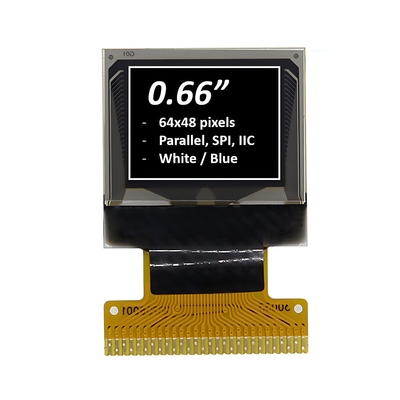 0.66 بوصة وحدات العرض الرسومية OLED 64x48 بكسل أبيض / أزرق اختياري