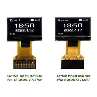 0.96 بوصة OLED وحدة عرض 128x64 بكسل SPI I2C واجهة وصلة في