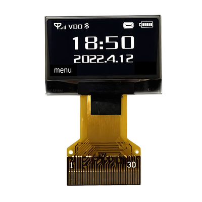 التكلفة المنخفضة 0.96 بوصة شاشة OLED 128X64 IIC I2C SPI 8080 واجهة 30 دبوس ZIF FPC