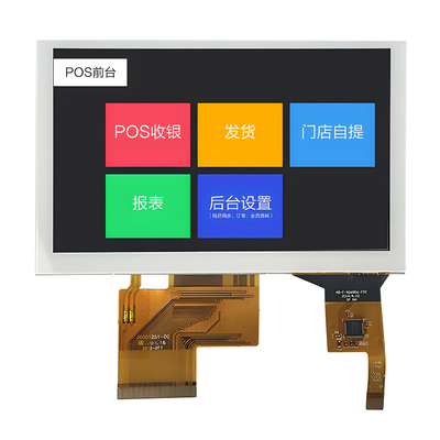 5 بوصة LCD TFT تعمل باللمس ، شاشة تعمل باللمس بالسعة الصناعية 800 × 480