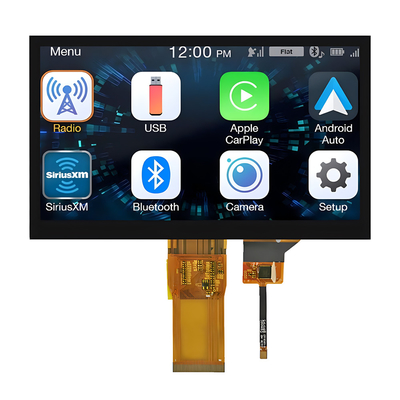7 بوصات IPS TFT LCD تعمل باللمس 1024x600 بزاوية عرض كاملة واجهة RGB