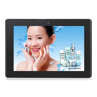 شاشة إعلانات أندرويد على الحائط 10 بوصات مع 1280x800 متعدد لمسة الواي فاي POE RJ45 منفذ شاشة LCD