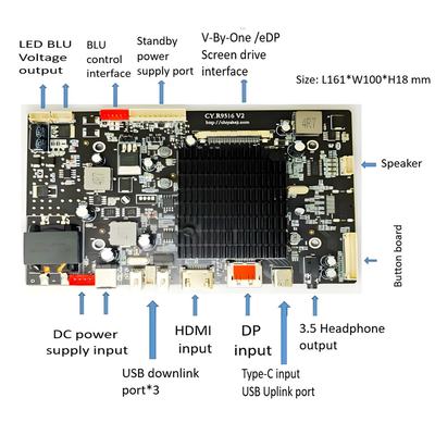 27 بوصة 4K لون صناعية / طبية شاشة TFT 3840x2160 60HZ واجهة EDP 1000nits