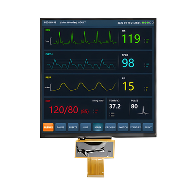 لوحة LCD عالية السطوع 1000 نيت 7.6 بوصة IPS مربع TFT شاشة LCD 800x800 نقطة مع واجهة MIPI