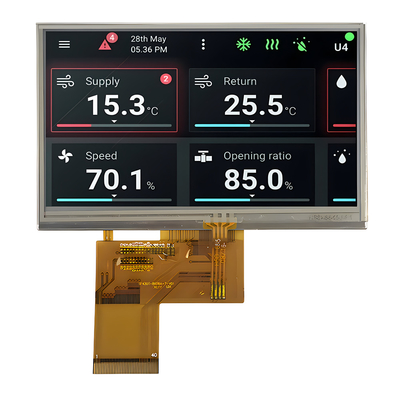 4.3 بوصة مقاومة لمسة IPS TFT LCD Module مع دقة 480x272 بكسل و واجهة RGB