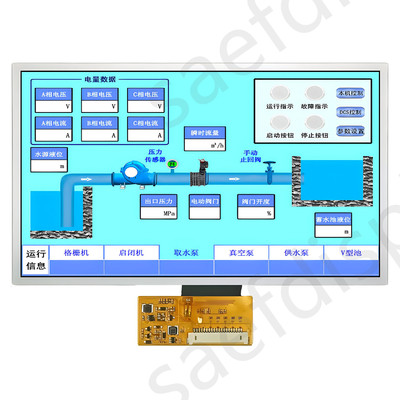 7 بوصات من الدرجة الصناعية شاشة TFT واجهة LVDS 1000nits نطاق درجة حرارة تشغيل واسعة للغاية
