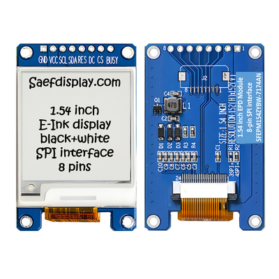 شاشة SPI E-Ink 1.5 بوصة أسود وأبيض 152x152 نقطة 1.54" شاشة ورق إلكتروني