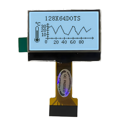 128X64 بكسل COG LCD FSTN إيجابي 3.3v مع وحدة الضوء الخلفي البيضاء