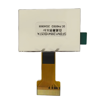 128X64 بكسل COG LCD FSTN إيجابي 3.3v مع وحدة الضوء الخلفي البيضاء