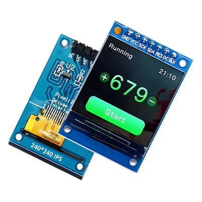 واجهة SPI المتسلسلة 1.3 بوصة IPS TFT LCD 240x240 نقطة مع 7 دبوس الرأس PCB
