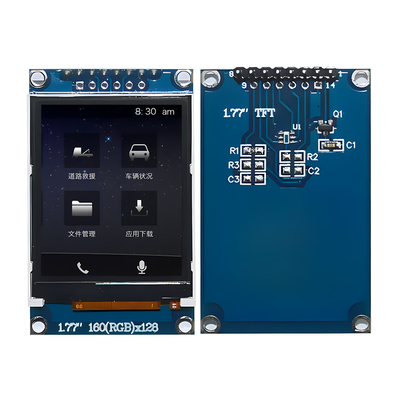 1.77 بوصة شاشة TFT LCD شاشة SPI واجهة متسلسلة 262K شاشة كاملة الألوان