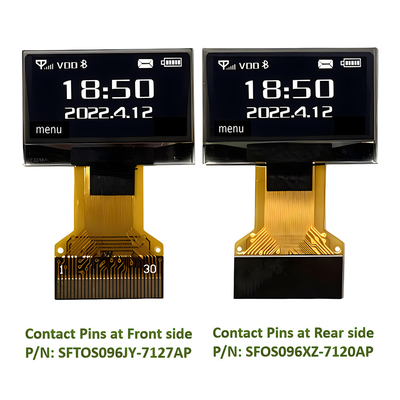 التكلفة المنخفضة 0.96 بوصة شاشة OLED 128X64 IIC I2C SPI 8080 واجهة 30 دبوس ZIF FPC