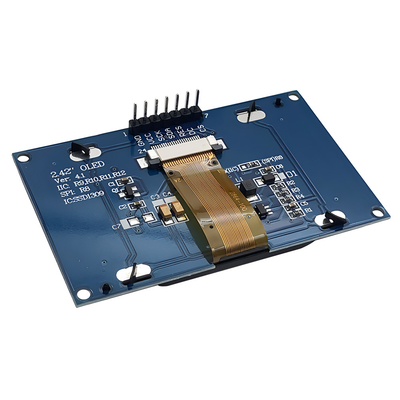 2.42 بوصة 128x64 وحدات عرض OLED مع واجهة SPI وألوان الخط الأبيض والأزرق