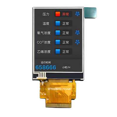 ضوء الشمس قابل للقراءة 2.8 بوصة IPS TFT LCD مع شاشة لمس مقاومة 240 X 320 نقطة