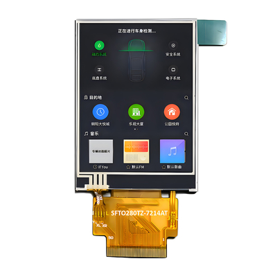 1000 نيت 2.8 بوصة TFT LCD عالية الوضوح 240 X 320 نقطة IPS MCU و RGB واجهة