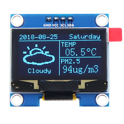 1.3 بوصة 128x64 نقطة مصفوفة OLED 4-Pin IIC واجهة I2C SH1106 سائق IC خيارات الخط الأبيض / الأزرق