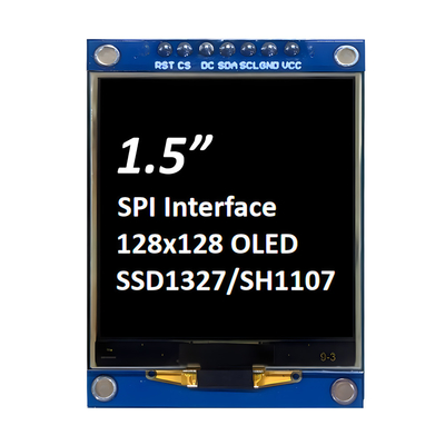 شاشة SPI 1.5 بوصة OLED 128x128 Dot Matrix SSD1327/SH1107G أحرف بيضاء / زرقاء وحدة 7-Pin