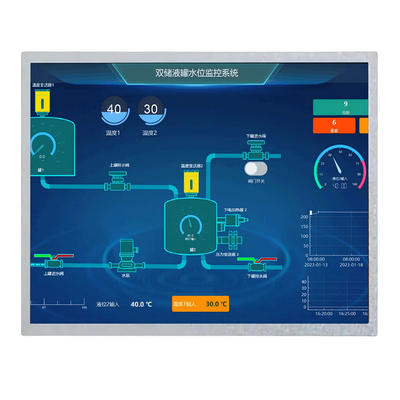 ضوء عالي 1000 نيت 12.1 بوصة IPS TFT شاشة LCD 1024 * 768 نقطة واجهة LVDS