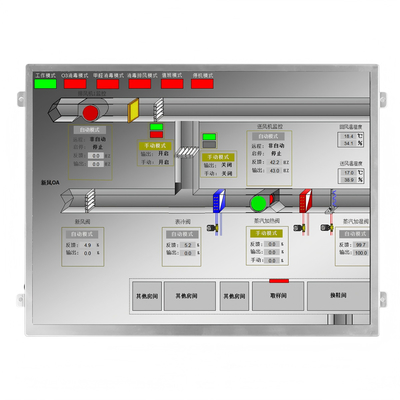 ضوء عالي 10.4 بوصة IPS TFT شاشة LCD 800 نيتز 1024x768 دقة واجهة LVDS
