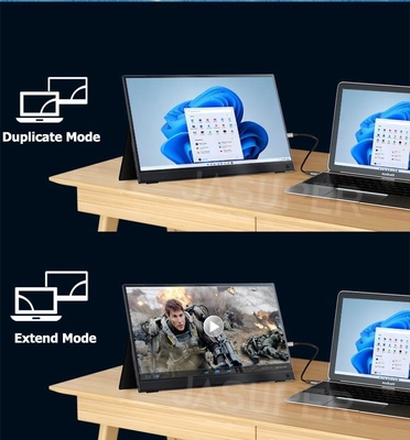 شاشة محمولة للكمبيوتر المحمول 13.3 بوصة،FHD 1080P USB C مراقبة السفر الخارجية للكمبيوتر، شاشة عرض ثانية مع كيك ستاند