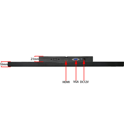 15.6 بوصة شاشة HDMI LCD المحمولة شاشة HD دقة 1920 * 1080 نقطة لمراقبة الأمن التحكم الصناعي