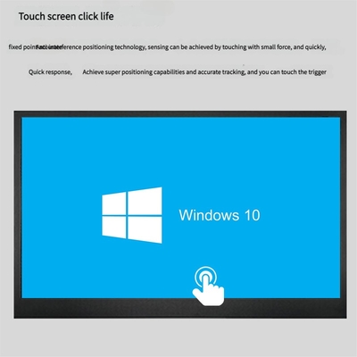 شاشة لمس معدنية بدرجة صناعية مقاس 15.6 بوصة بدقة Full HD 1920x1080 مع لوحة IPS تعمل باللمس بالسعة بـ 10 نقاط
