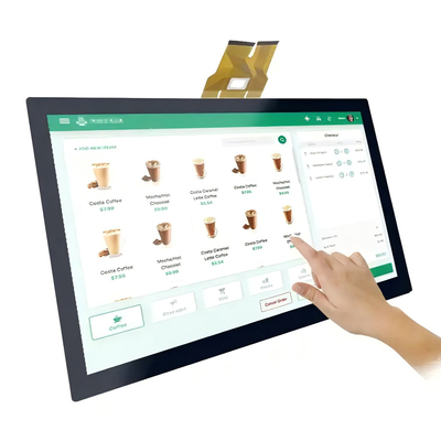 شاشة LCD TFT صناعية مقاس 23.8 بوصة بدقة FHD 1080p واجهة LVDS زاوية رؤية واسعة انعكاس منخفض سطوع 350 شمعة/متر مربع معتمدة من الاتحاد الأوروبي/الولايات المتحدة