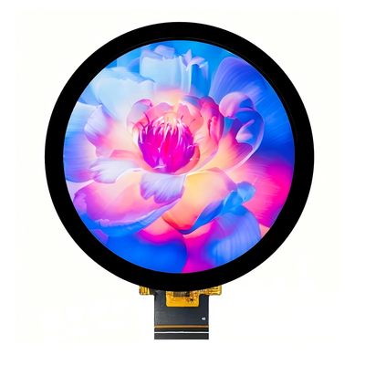 شاشة LCD TFT دائرية مقاس 2.8 بوصة IPS 480x480 مع شاشة لمس، وحدة عرض ST7701S، درجة حرارة تشغيل صناعية -20 درجة مئوية إلى 70 درجة مئوية