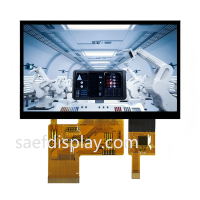 4.3" 1000nit IPS TFT LCD 480×272 RGB RGB لمسة سعة RGB 24 بت متوازية -30 درجة مئوية إلى +80 درجة مئوية (الولايات المتحدة / ألمانيا)