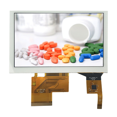 شاشة PCAP TFT 5 بوصات 800 * 480 واجهة RGB مع لوحة لمسة سعة لشاشة التحكم في الأتمتة