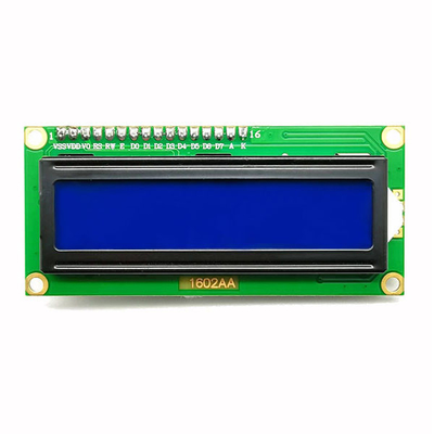 16x2 1602 شخصية شاشة LCD زرقاء 8 بت Mpu متوازي 5V أبجدية رقمية صغيرة