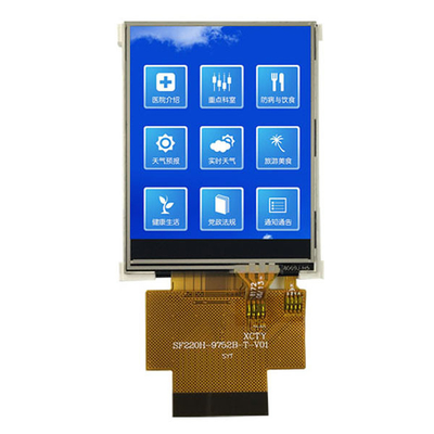 2.2 بوصة ILI9225G SPI و RGB Touch TFT LCD Screen،2.2&quot; QCIF TFT LCD Display Module مع لوحة لمسة مقاومة