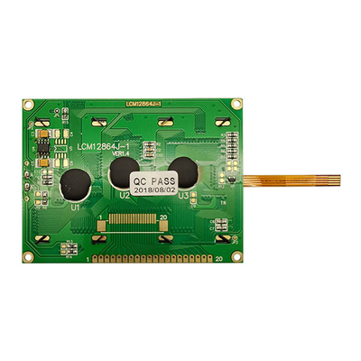 شاشة عرض LCD رسومية أحادية اللون 20 دبوس MPU STN Negative COB 128X64 Matrix LCM